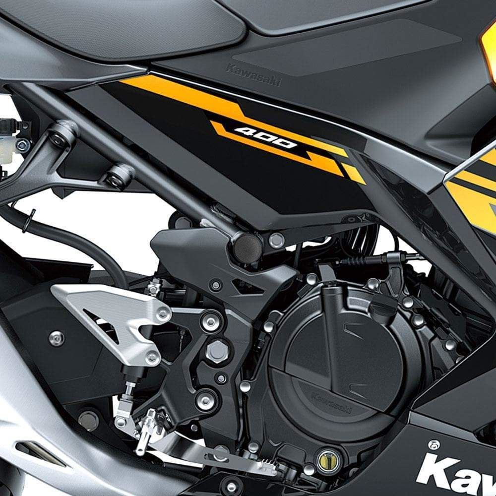 Pyramid Frame End Caps Matte Black for Kawasaki Ninja 400 2018- / Z400 2019-