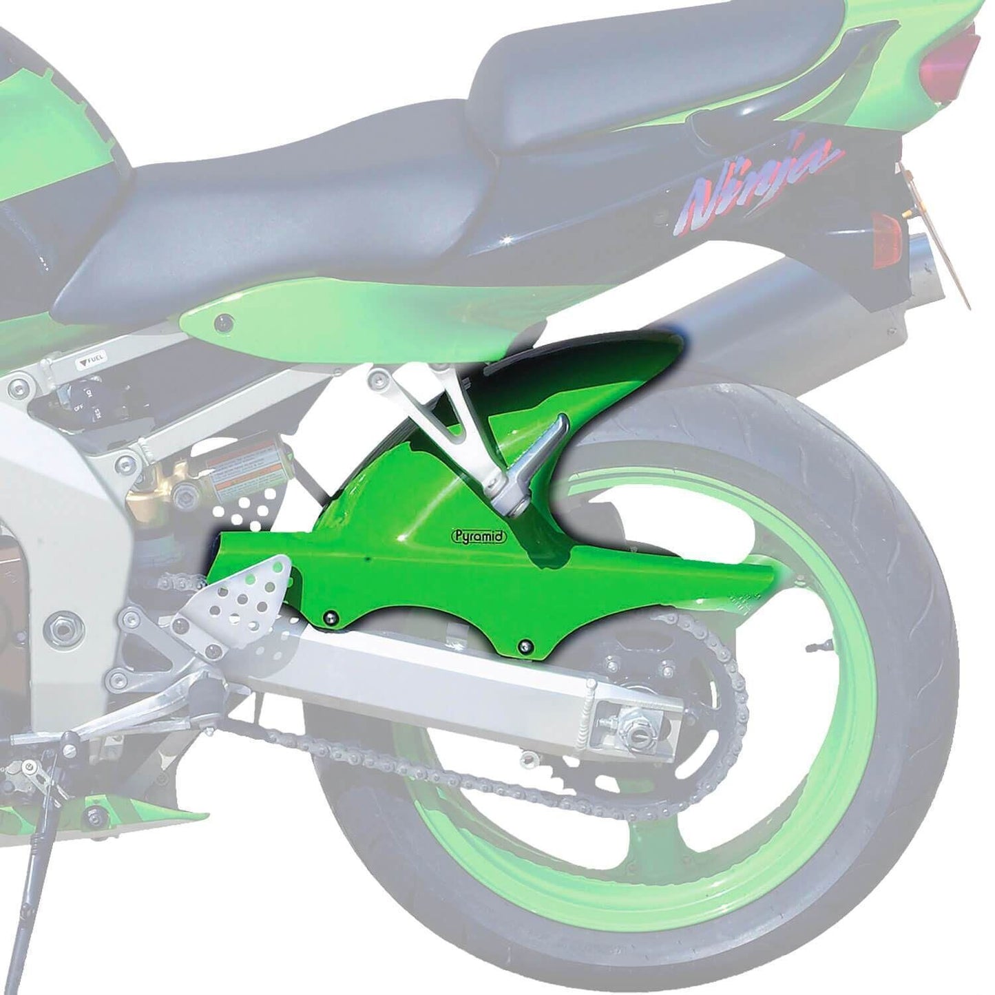 Pyramid Hugger Gloss Green for Kawasaki ZX6-R 2000 - 2002