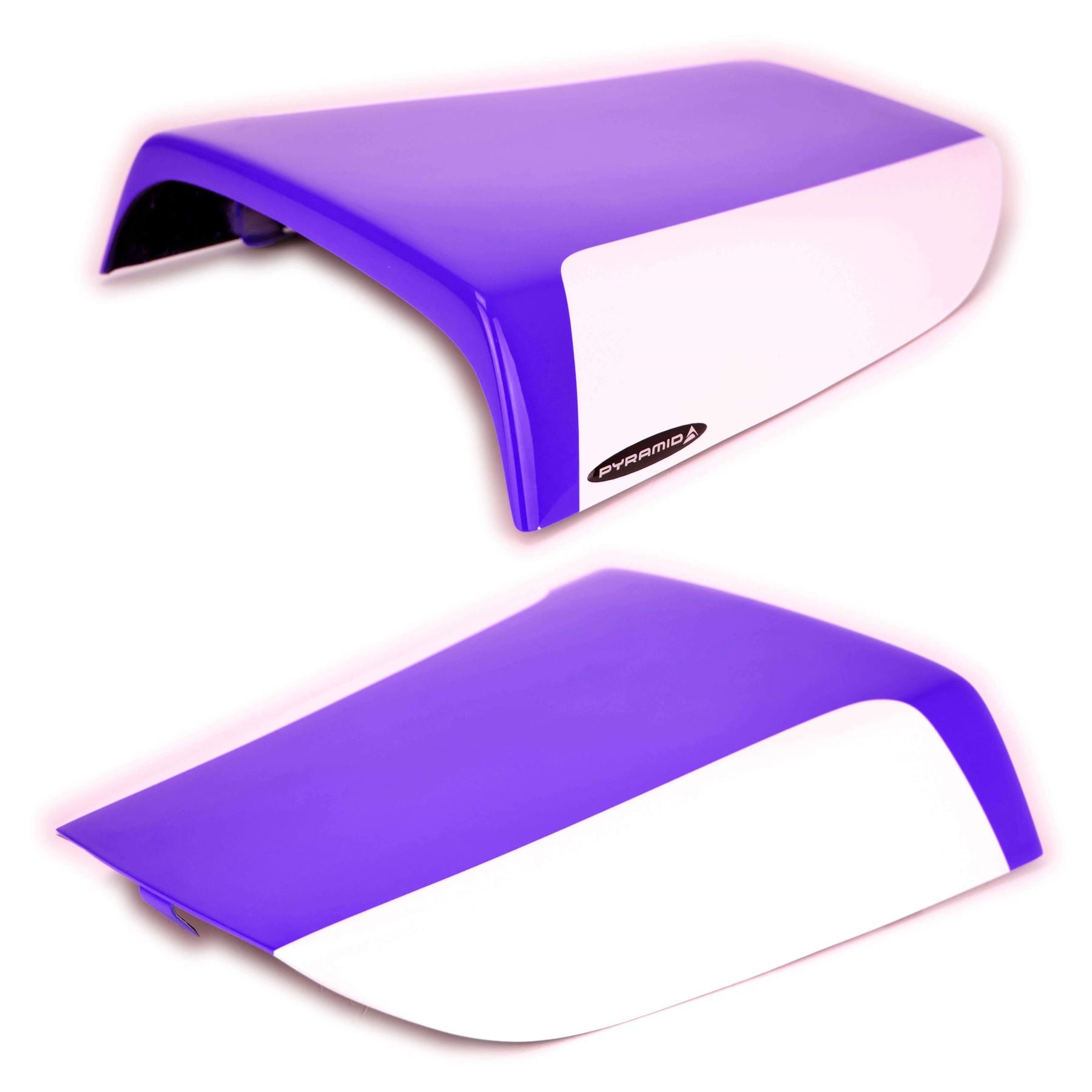 Pyramid Seat Cowl Gloss Purple / Metallic White for Kawasaki ZX7-R 
