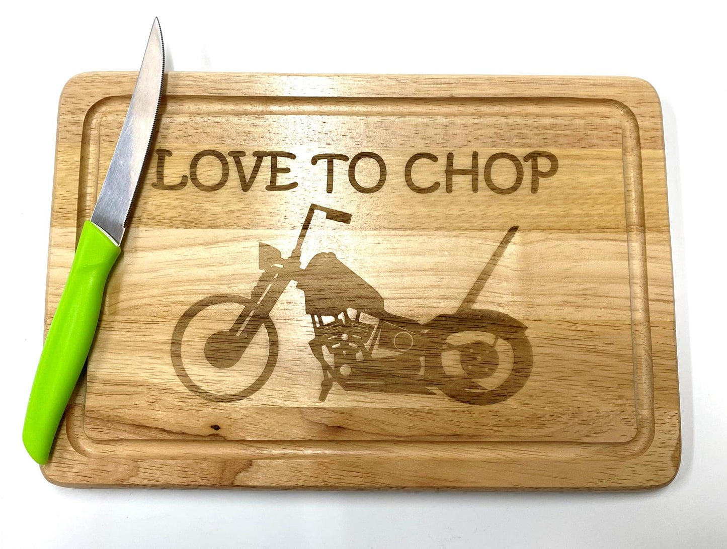 Chopping Board - Chopper Motorbike Motorcycle Gift - Love To Chop