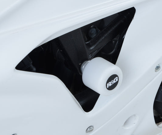 R&G RACE Crash Protectors White Bobbins for BMW S1000RR 2010 -  2018