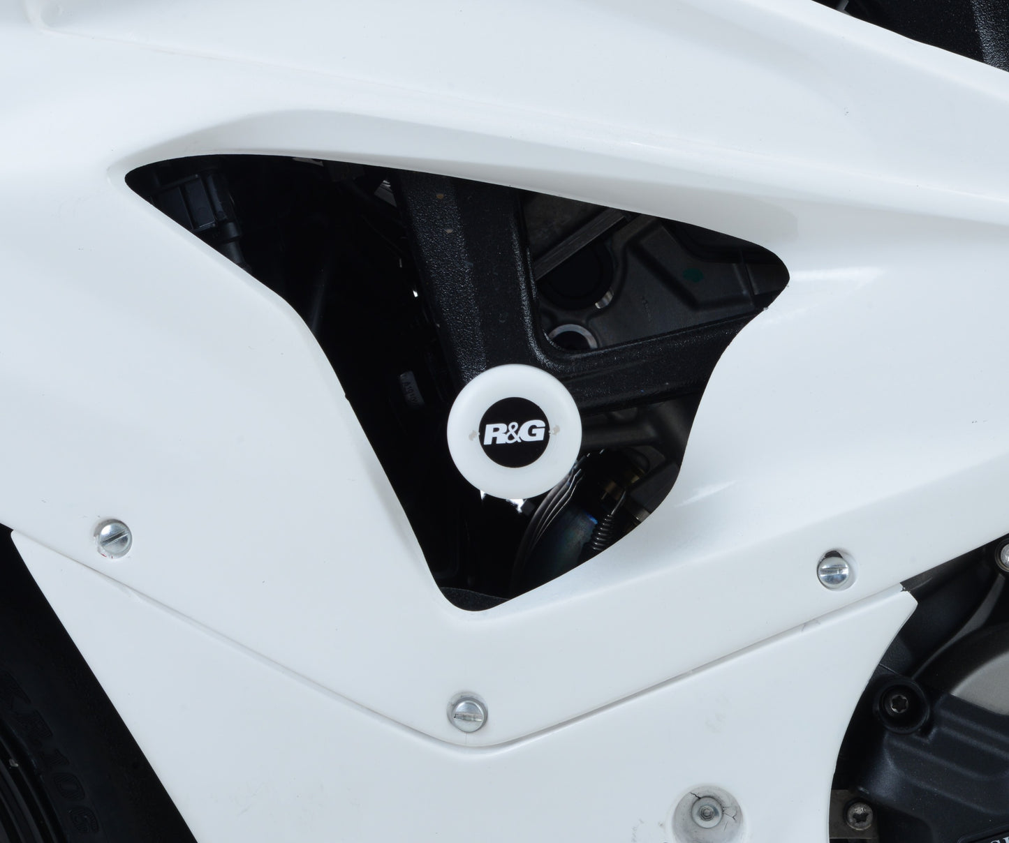 R&G RACE Crash Protectors White Bobbins for BMW S1000RR 2010 -  2018