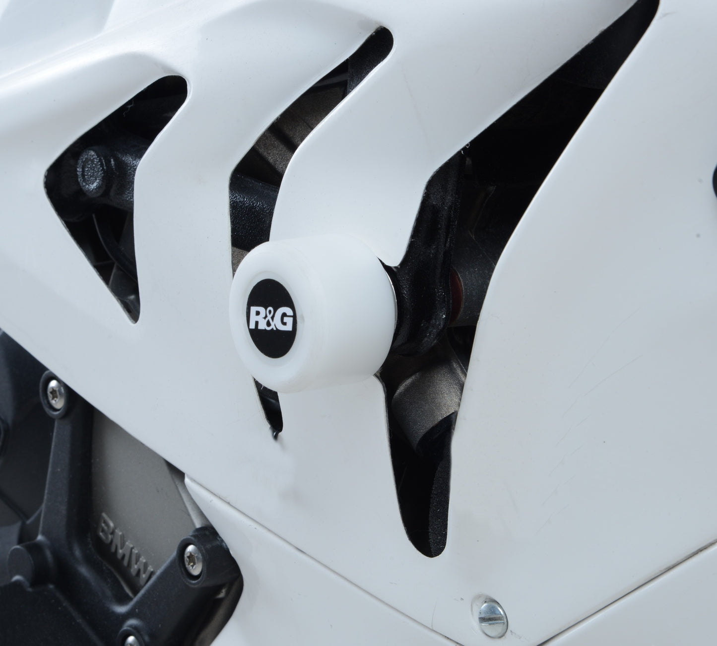 R&G RACE Crash Protectors White Bobbins for BMW S1000RR 2010 -  2018