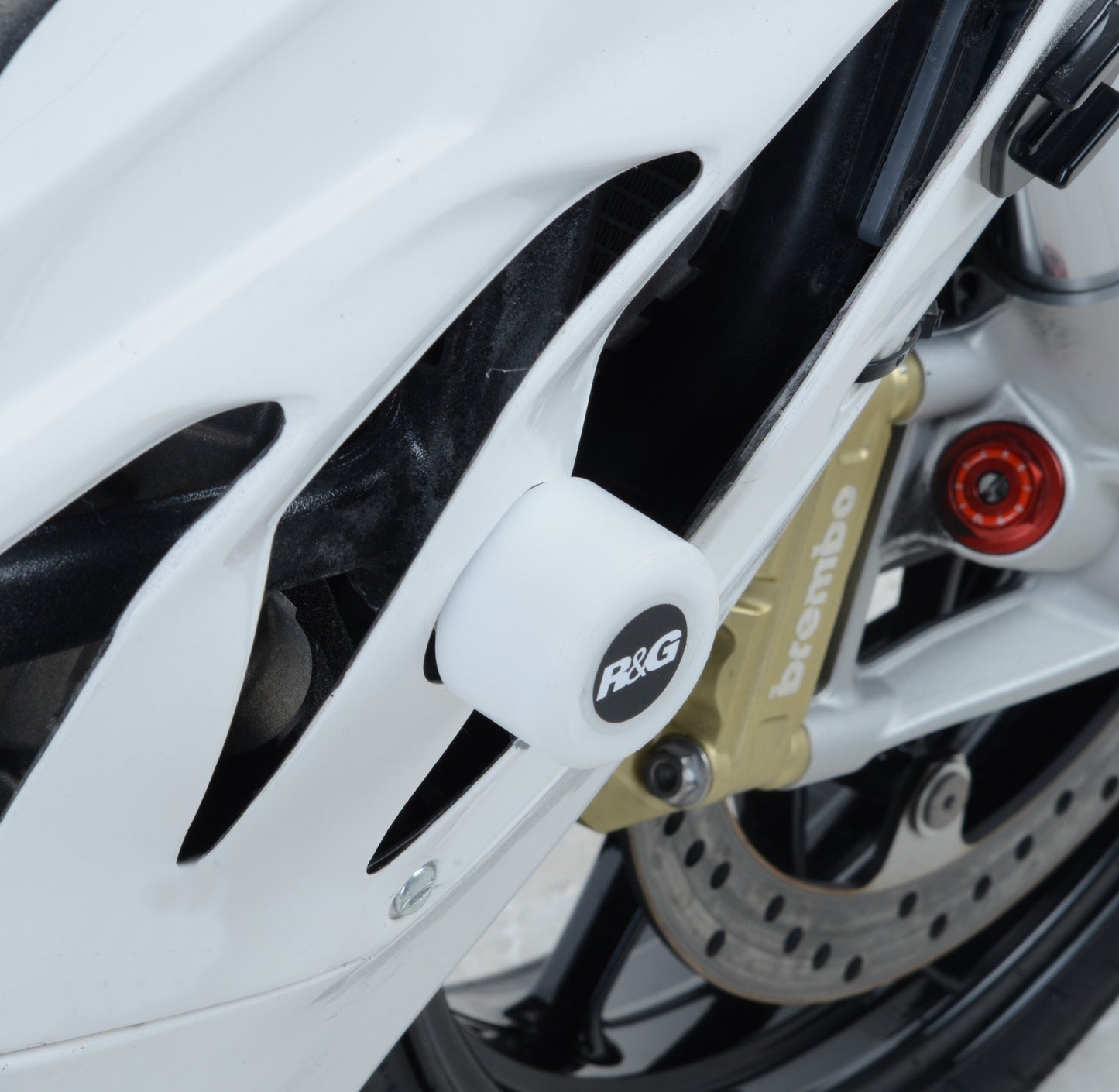 R&G RACE Crash Protectors White Bobbins for BMW S1000RR 2010 -  2018