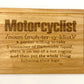 Decorative Board / Plaque - Motorbike Motorcycle Gift - Motorcyclist Definition