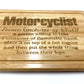 Decorative Board / Plaque - Motorbike Motorcycle Gift - Motorcyclist Definition