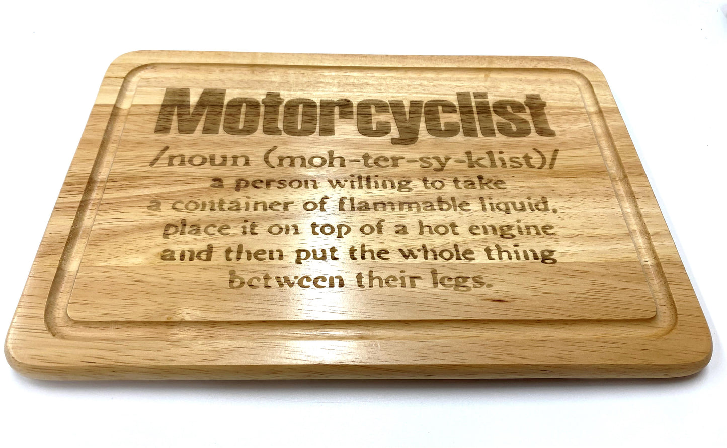 Decorative Board / Plaque - Motorbike Motorcycle Gift - Motorcyclist Definition
