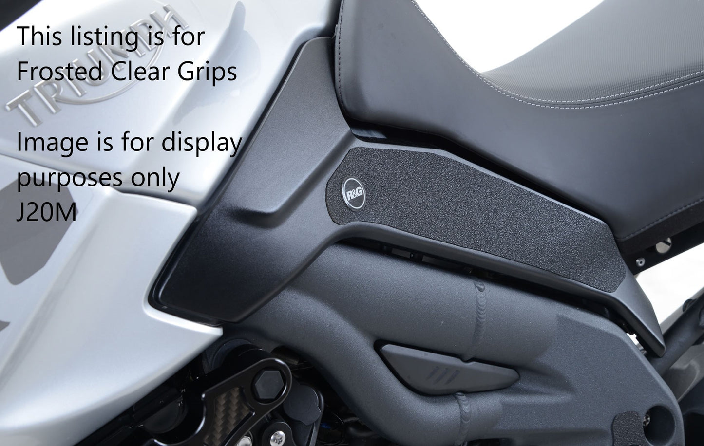 R&G Tank Traction Grips Frosted Clear for Triumph Tiger 1050 Sport 2016 2017 2018