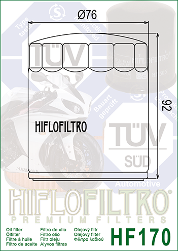 Oil Filter HiFlo HF170B Black