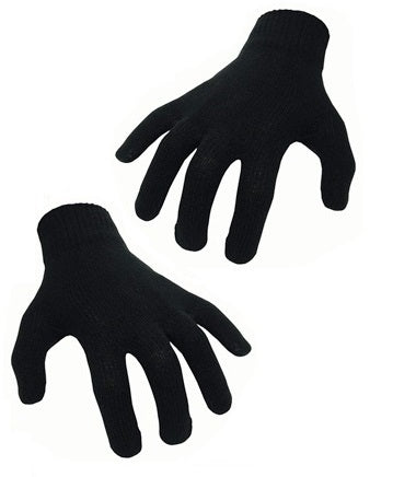 Bike It Black Cotton Inner Gloves One Size