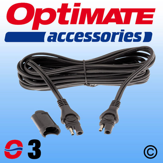 Optimate O3 SAE Extension Lead - 1.8m 180cm weatherproof Plug Connector