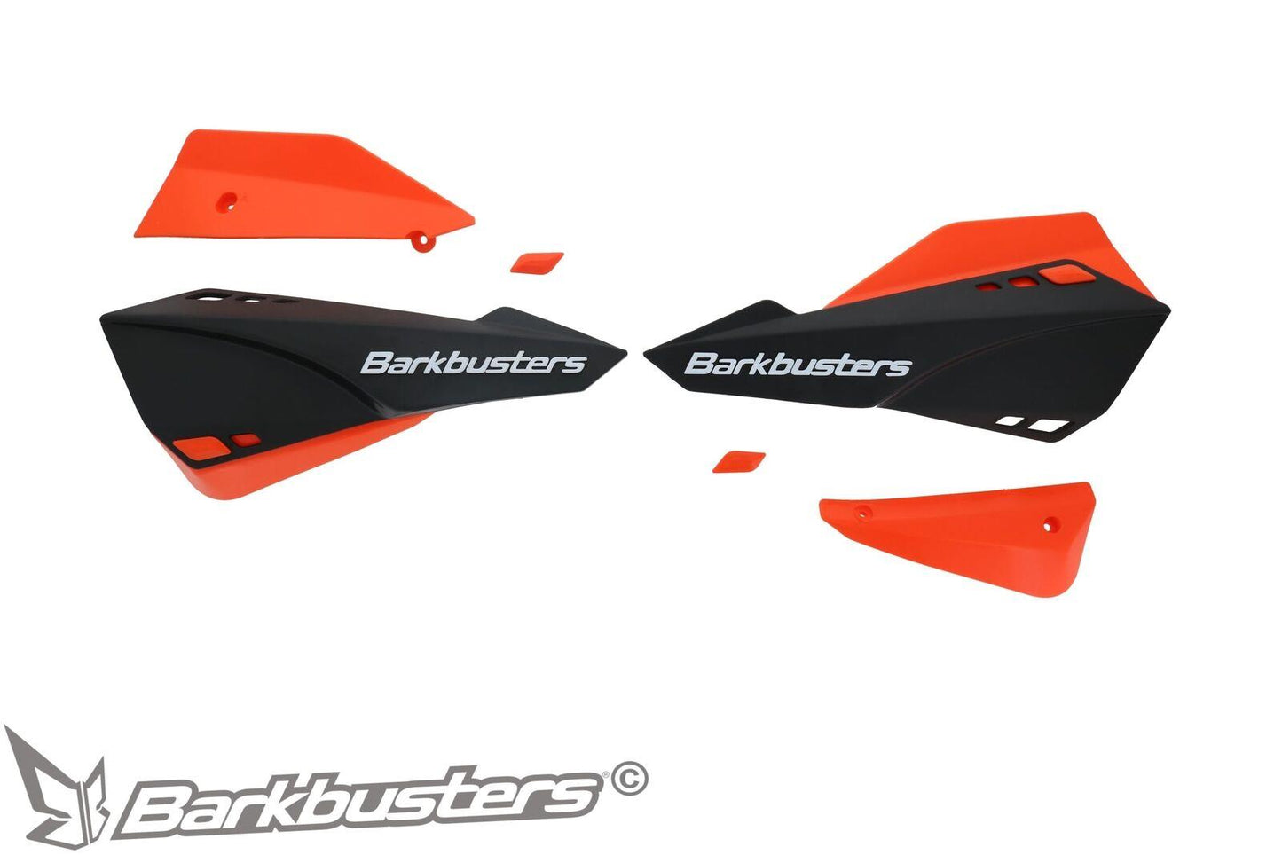 BarkBusters SABRE MX Enduro Handguards Black / Orange Single Point Clamp Mount