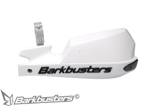 BarkBusters VPS MotoCross Handguards Kit Pair in White Single Point Clamp Mount