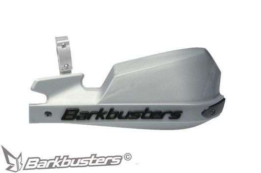 BarkBusters VPS MotoCross Handguards Kit Pair in Silver Single Point Clamp Mount