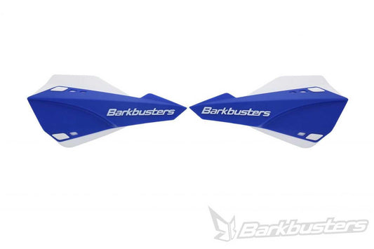 BarkBusters SABRE MX Enduro Handguards Blue / White Single Point Clamp Mount