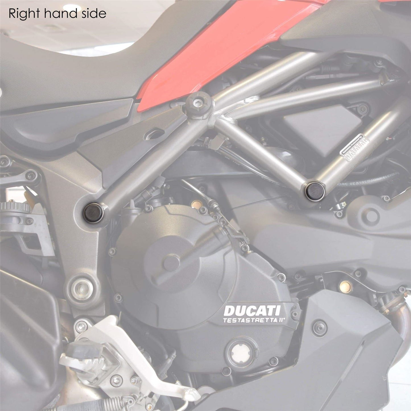 Pyramid Frame End Caps Matte Black for Ducati Multistrada 1200 Enduro 2015-2020