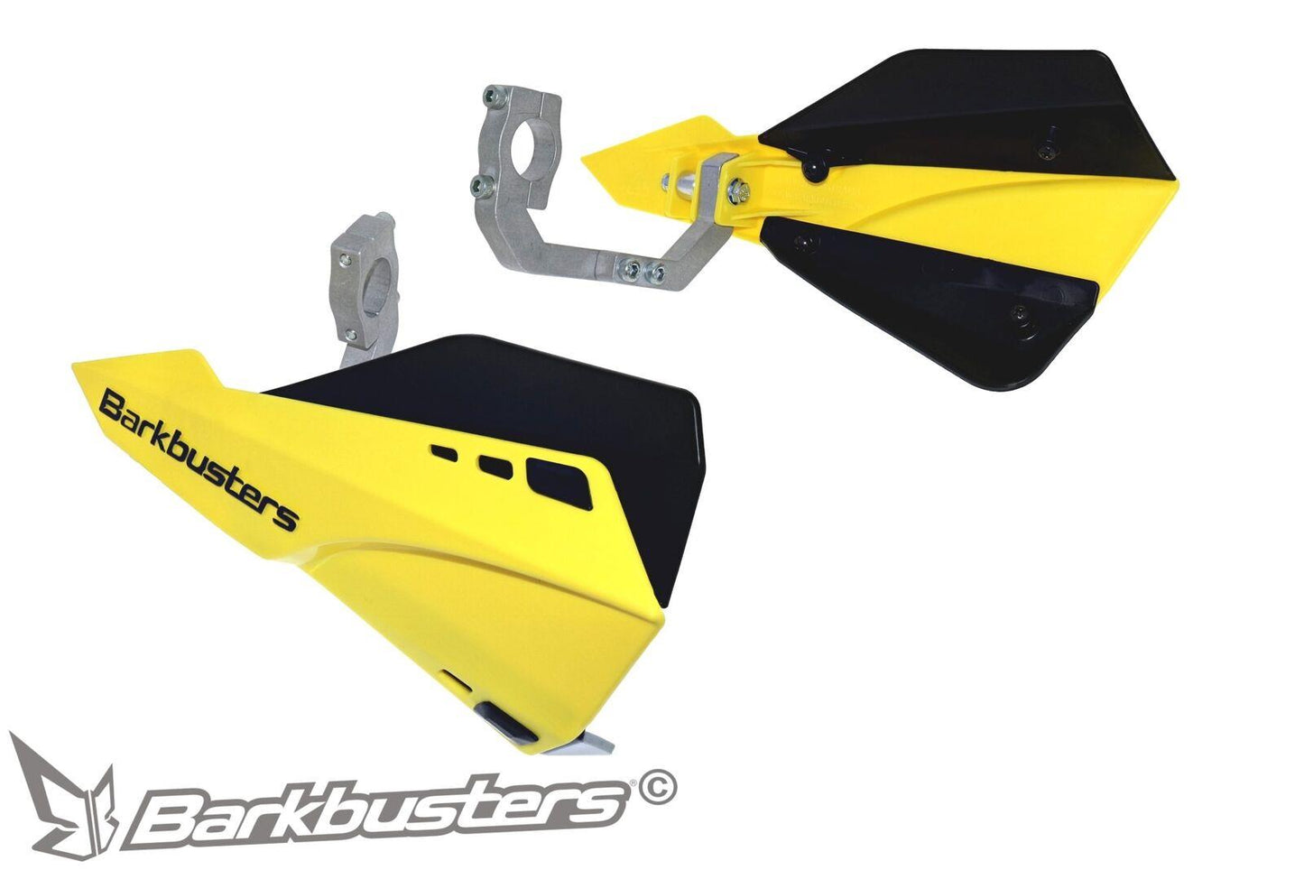 BarkBusters SABRE MX Enduro Handguards Yellow / Black Single Point Clamp Mount