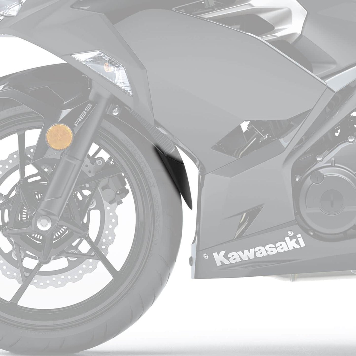 Pyramid Extenda Fenda Matte Black for Kawasaki Z 400 2019-2022 / Ninja 400 2017-2022 / Fits the KRT & Special Edition models