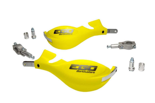 BarkBusters EGO HandGuard Kit Yellow Guards / 22mm Straight Bars Two Point Mount