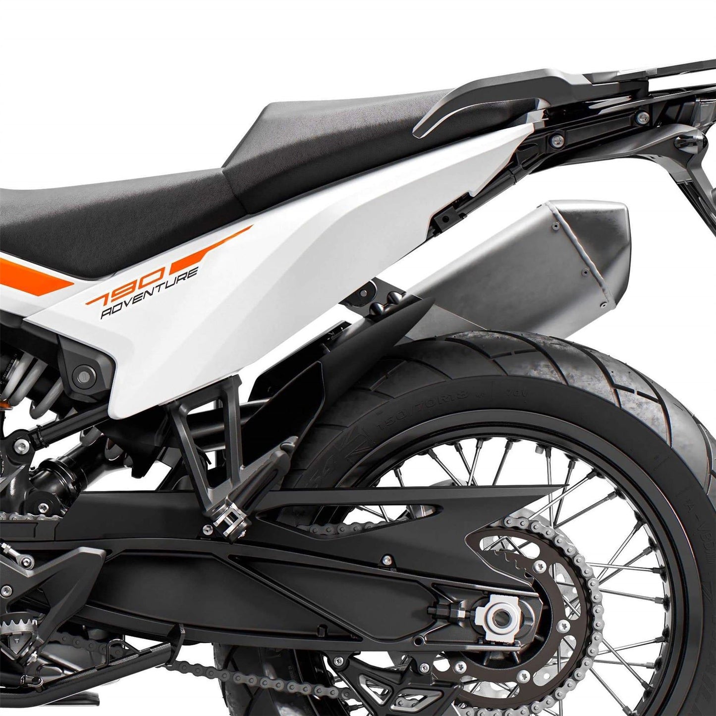 Pyramid Hugger Extension Matte Black for KTM 790 Adventure 19-21 / 890 Adv 21-