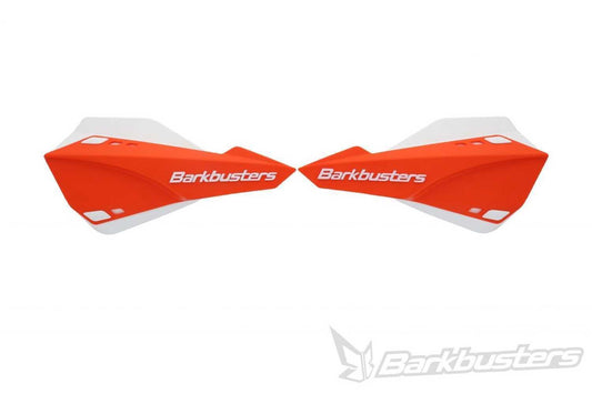 BarkBusters SABRE MX Enduro Handguards Orange / White Single Point Clamp Mount