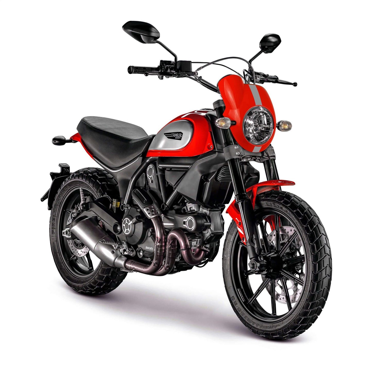 Pyramid Nose Fairing Gloss Red for Ducati Scrambler Icon 2015-