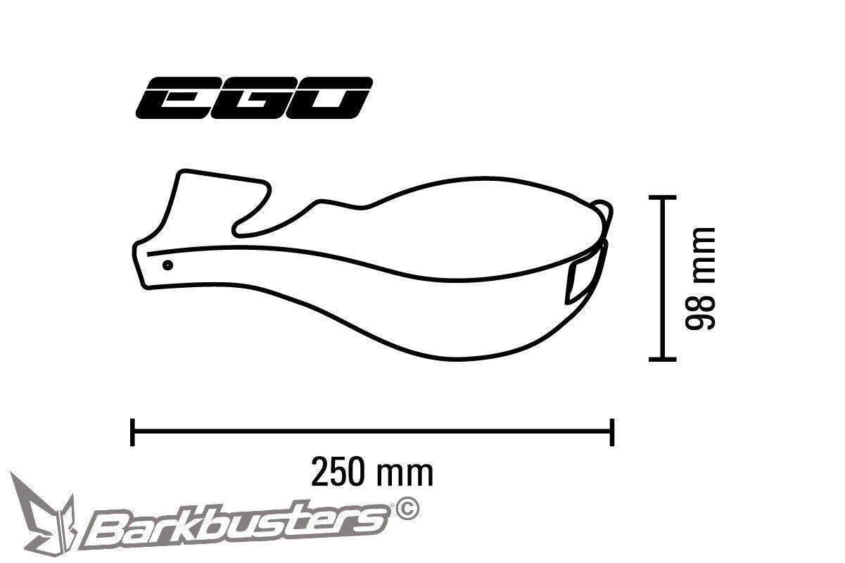 BarkBusters EGO HandGuard Kit Green Guards / 22mm Straight Bars Two Point Mount