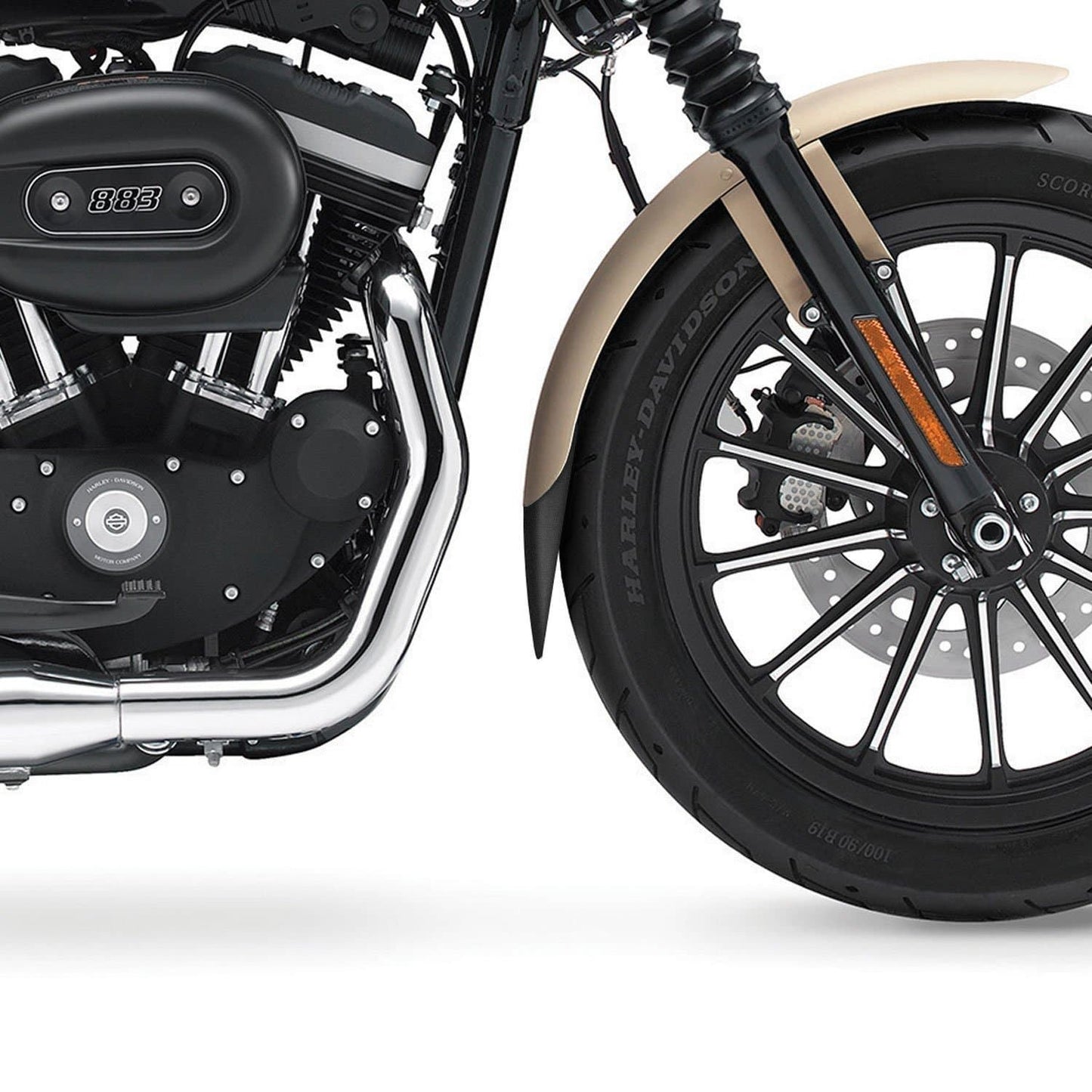 Pyramid Extenda Fenda Matte Black for Harley Davidson - See listing for fitments