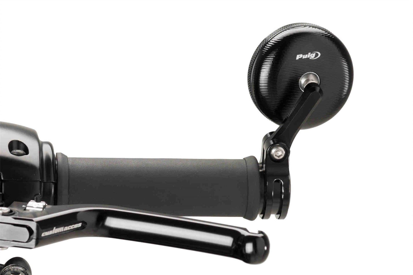 Puig Tracker Universal Bar End Mirror Black Single for 13-18mm ID Bars