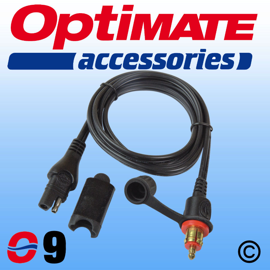 Optimate O19 SAE TO 90 DEGREE DIN PLUG LEAD 0.15M for BMW Triumph Victory Honda