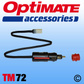 Optimate TM72 Cig DIN Plug Lead Weatherproof Connector for Motorcycle or Car