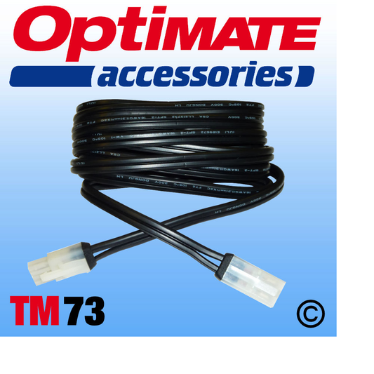 Optimate Accumate TM73 Extension Lead - 2.5m 250cm Weatherproof Plug Connector