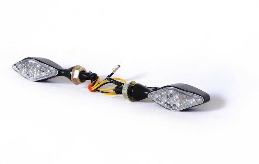 R&G NEW Micro LED Mini Indicators Amber & Clear Lens Motorcycle Motorbike 8mm