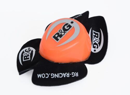 R&G Motorcycle Aero Knee Sliders Pair Track Day Black / White / Orange / Yellow / Wet / Factory Compound