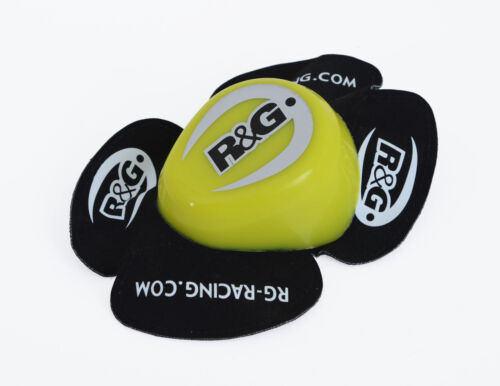 R&G Motorcycle Aero Knee Sliders Pair Track Day Black / White / Orange / Yellow / Wet / Factory Compound