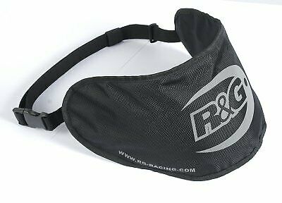 R&G Black Visor Pouch / Protector Belt Strap Bag Fleece Lined